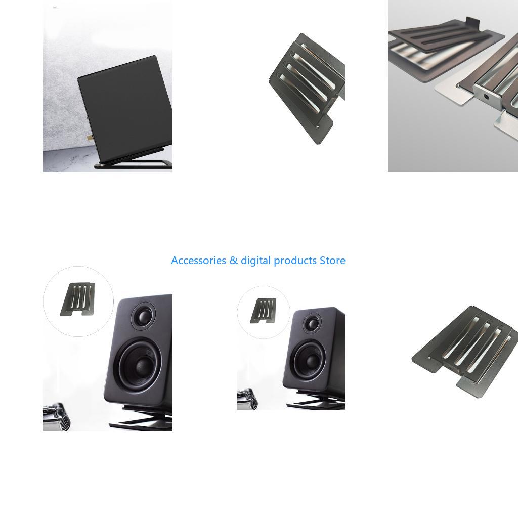 Speaker Desk Setup - 77JD 人間工学に基づいた傾斜角度スピーカー スタンド フルカバレッジ 滑り止めパッドが機器を保護