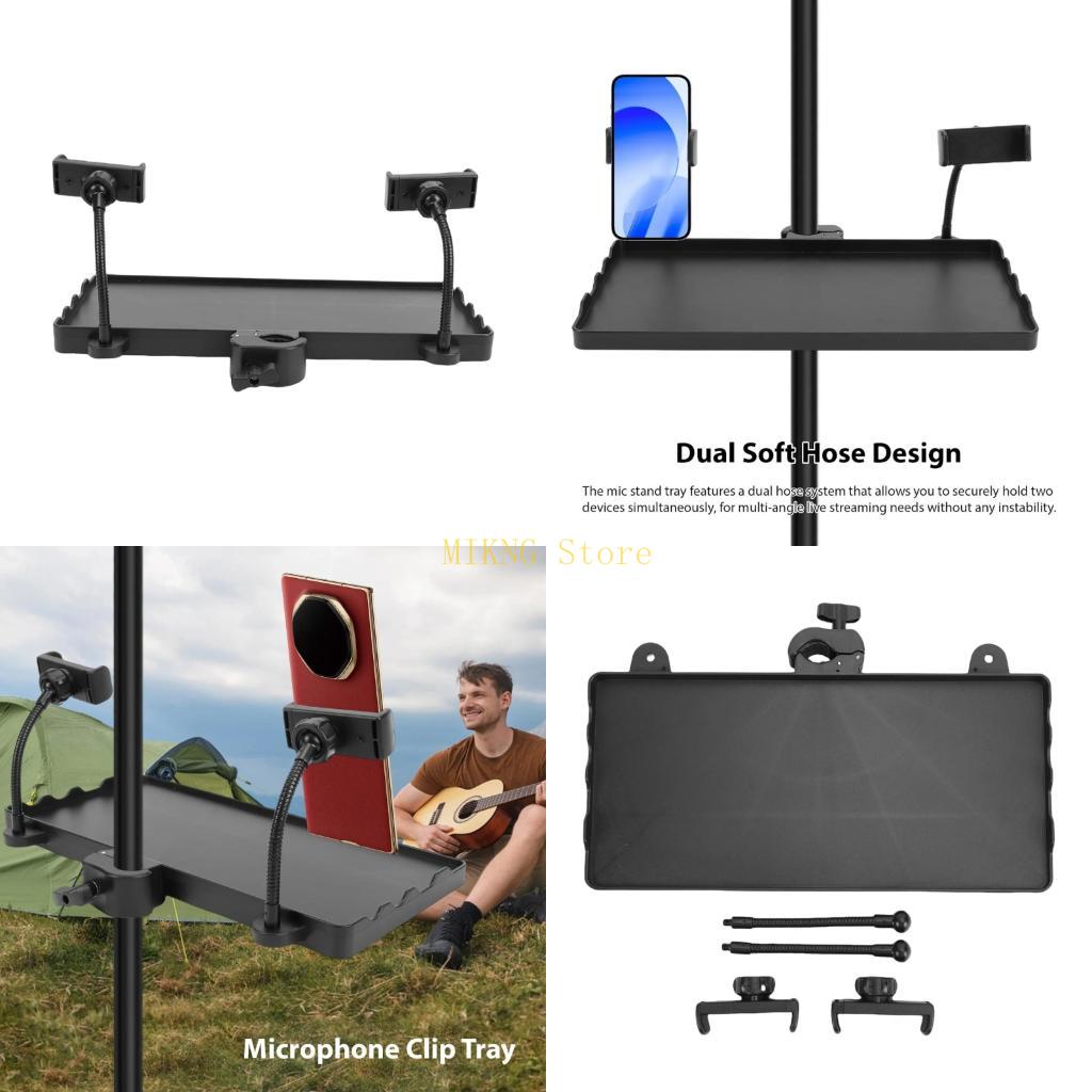 Desk Setup Best - 電話セットアップ オーガナイザー ライブストリーミング、ボイスチャット クラス用マイク クリップ トレイ