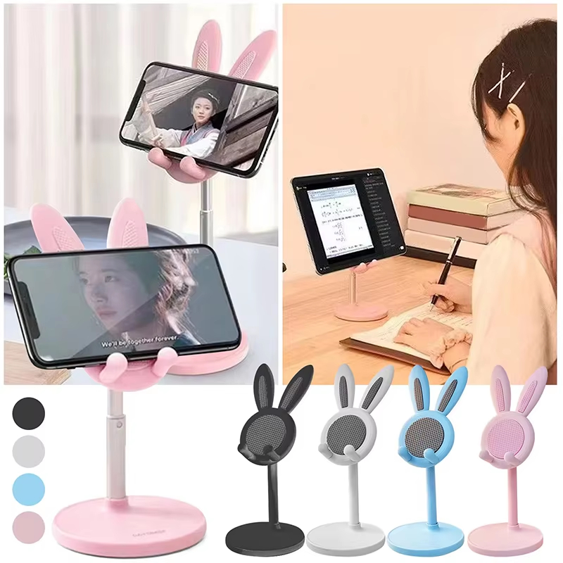 Desk Setup Ipad - かわいい漫画のウサギの携帯電話スタンド、デスクトップ携帯電話スタンド、iPhone、iPad、Samsungスマートフォン用、調整可能な携帯電話ホルダー、テーブルサポート