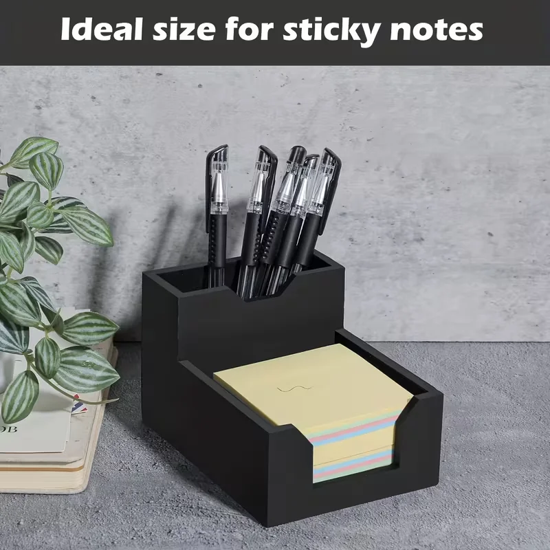 Sticky Memo Holder - メモボックス収納、付箋ホルダー、多目的ノートパッド、オフィス、学校、家庭での整理に最適。コンパクトで持ち運びやすく、収納に便利なツール。