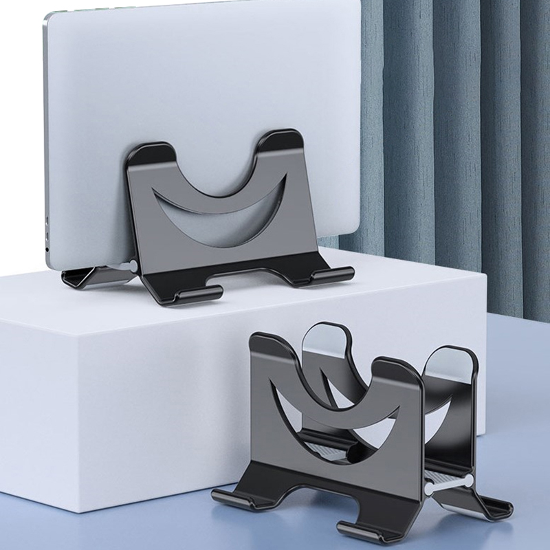 Vertical Laptop Stand - Mac Mini用垂直スタンド ノートパソコンデスクトップスタンド 滑り止め調整可能なコンピューターホルダー