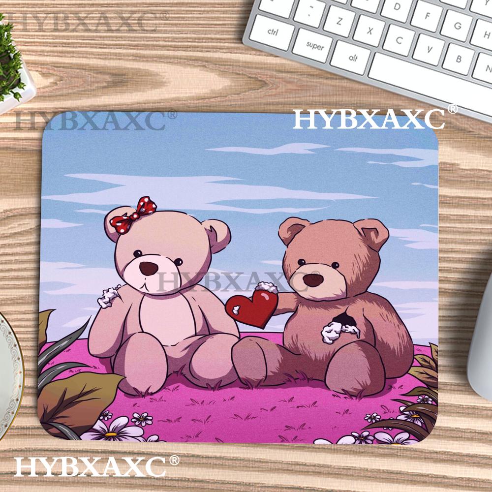 Desk Setup Couple - HYBXAXC キュートなレトロカップル テディベア ラブハート 小型マウスパッド デスクマット