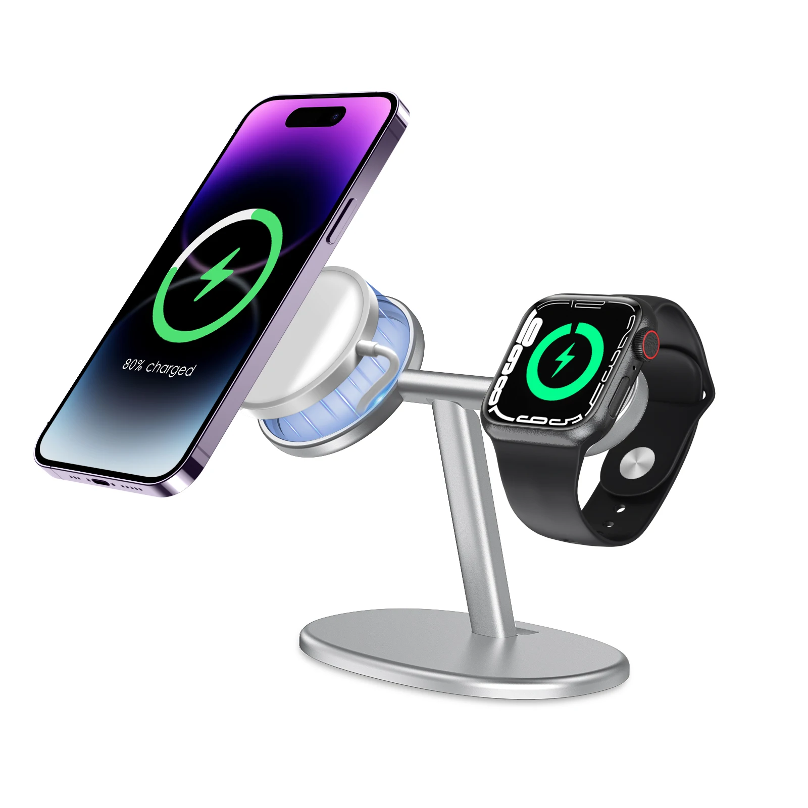 Desk Setup Table - EWA 2-in-1 デスクトップフォンスタンド デスクホルダー Magsafe充電器対応 iPhone