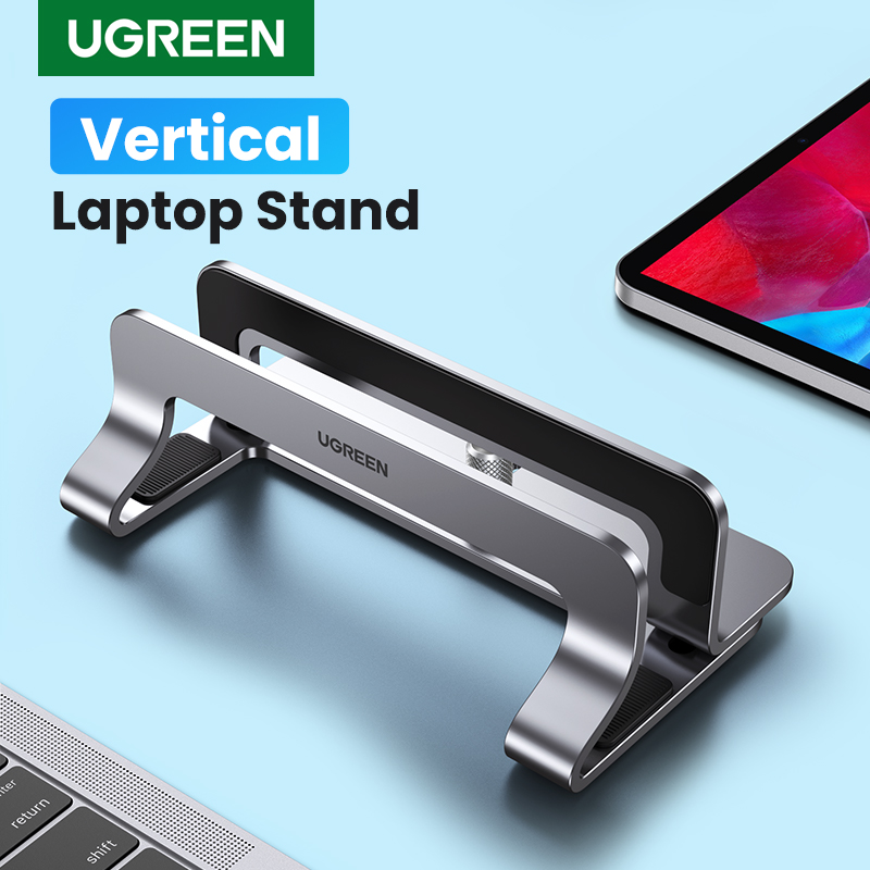 Vertical Laptop Stand - Ugreen-MacBook Air pro用の垂直ノートブックスタンド,アルミニウム製折りたたみ式ノートブックスタンド,タブレットサポート