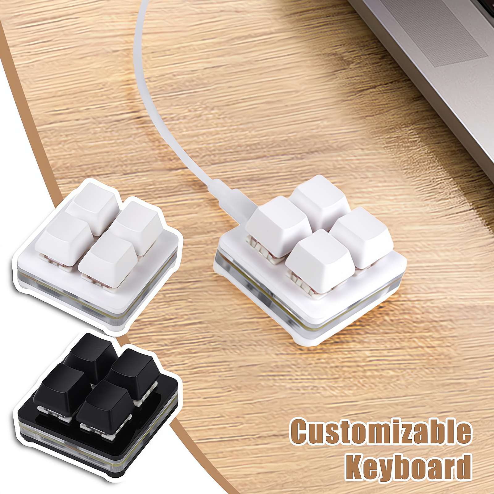 Desk Setup Programmer - Outemu-ミニメカニカルゲーミングキーボード、メカニカルキーボード、プログラム可能、マルチメディアコントロール、diy、cad、ps、Red、1キー、2キー、3キー、4キー