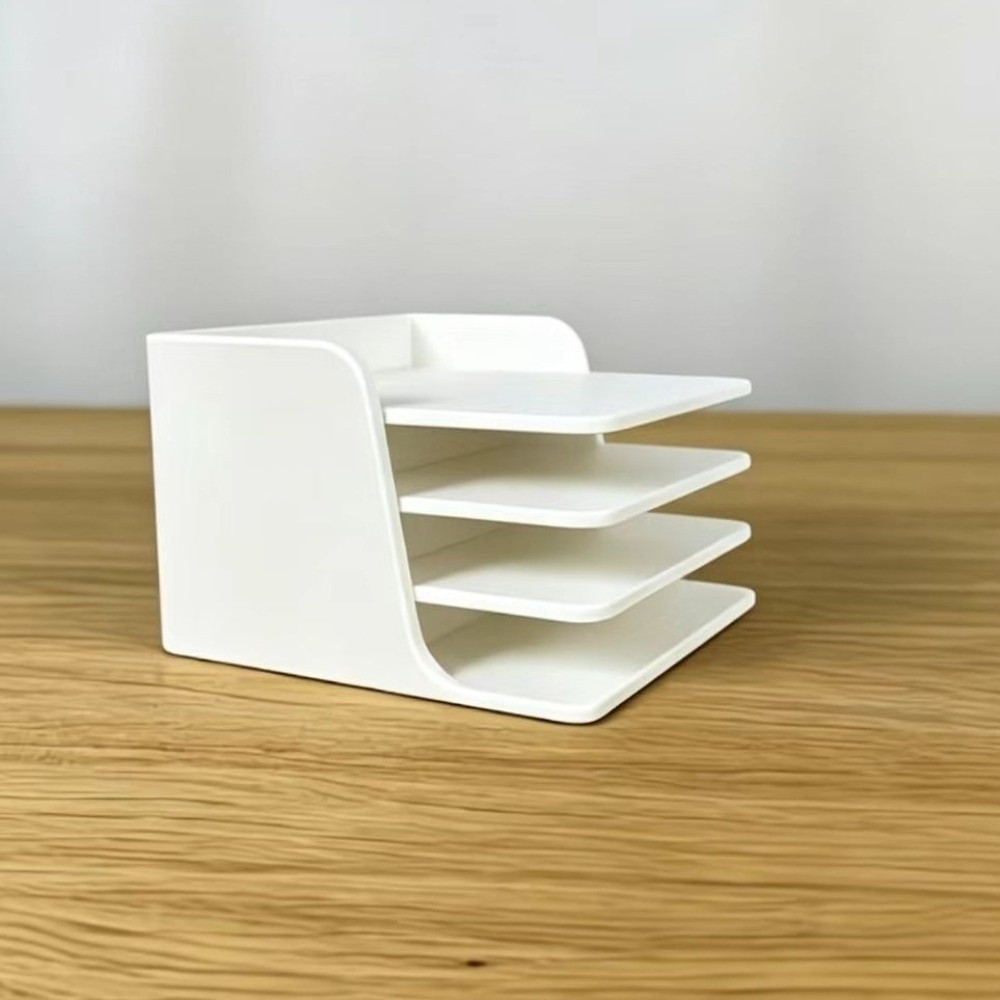 Sticky Memo Holder - 積み重ね可能な付箋ホルダー、層分けされた安定したベース、メモパッドホルダー、プラスチック製の転倒防止デスク引き出しオーガナイザー、デスクトップ用
