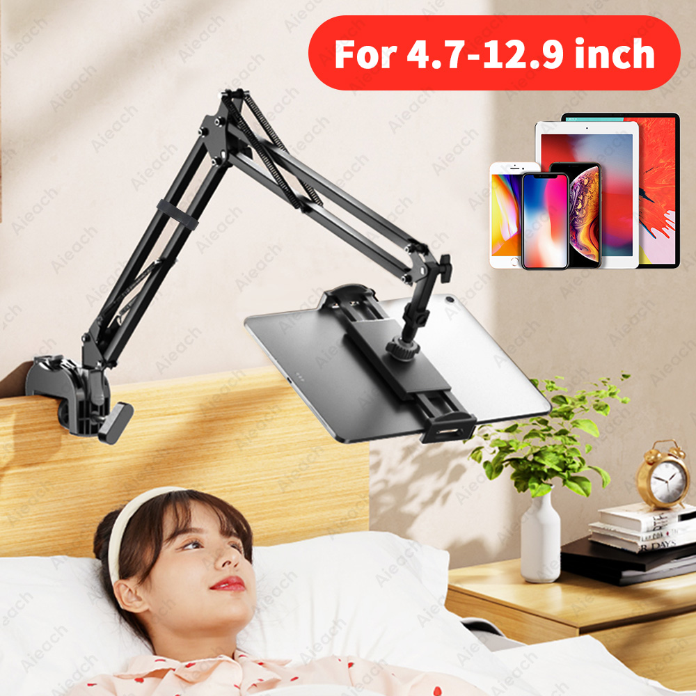 調節可能なベッドタブレットスタンド 4-12.9インチの携帯 - Desk Setup Ipad のレビューと価格