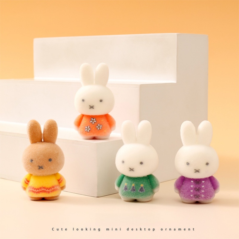 かわいいフロッキングミッフィーウサギ像かわいい漫画デスク装飾 - Desk Setup Shelves のレビューと価格