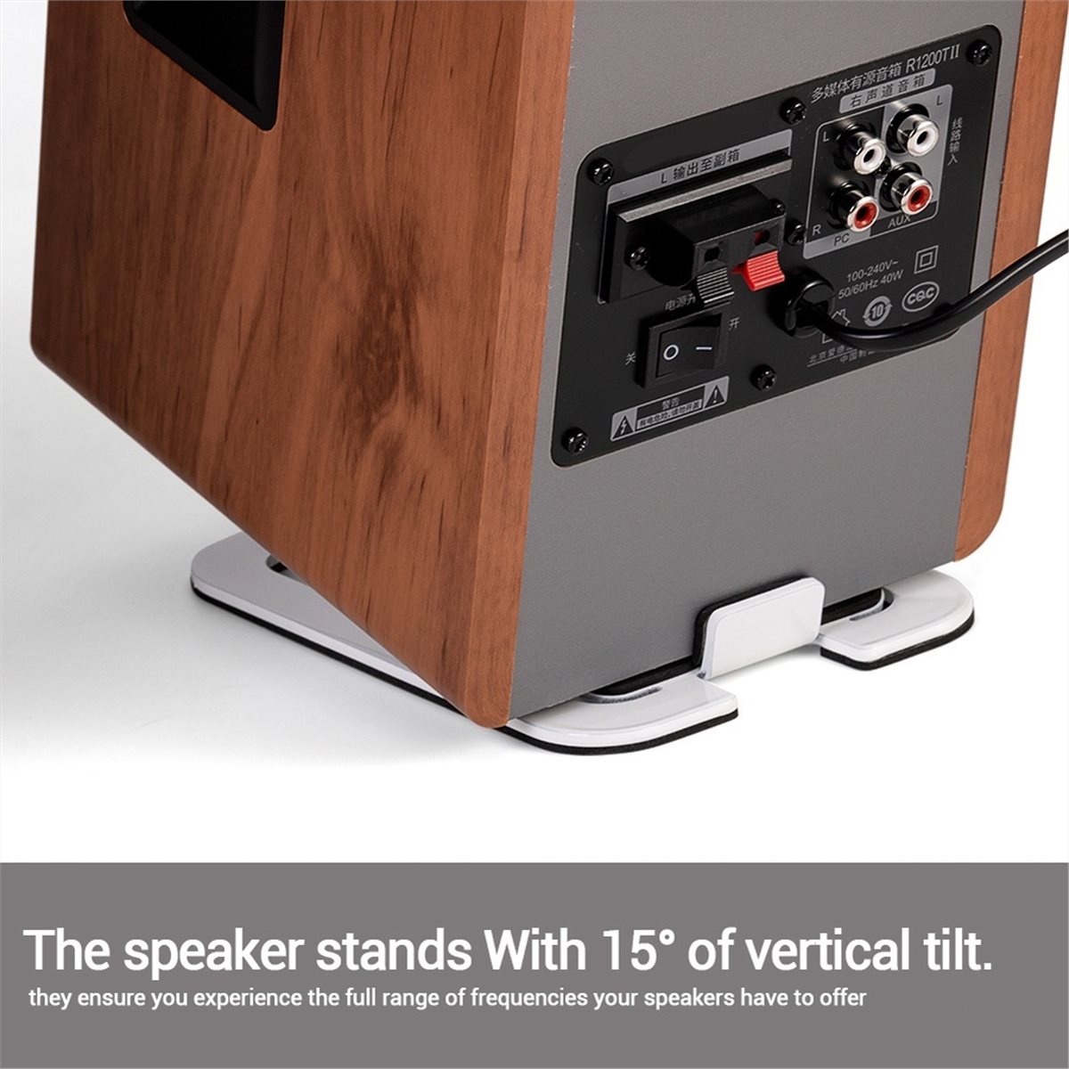 2個のデスクトップスピーカースタンド、中型ブックシェルフスピ - Speaker Desk Setup のレビューと価格