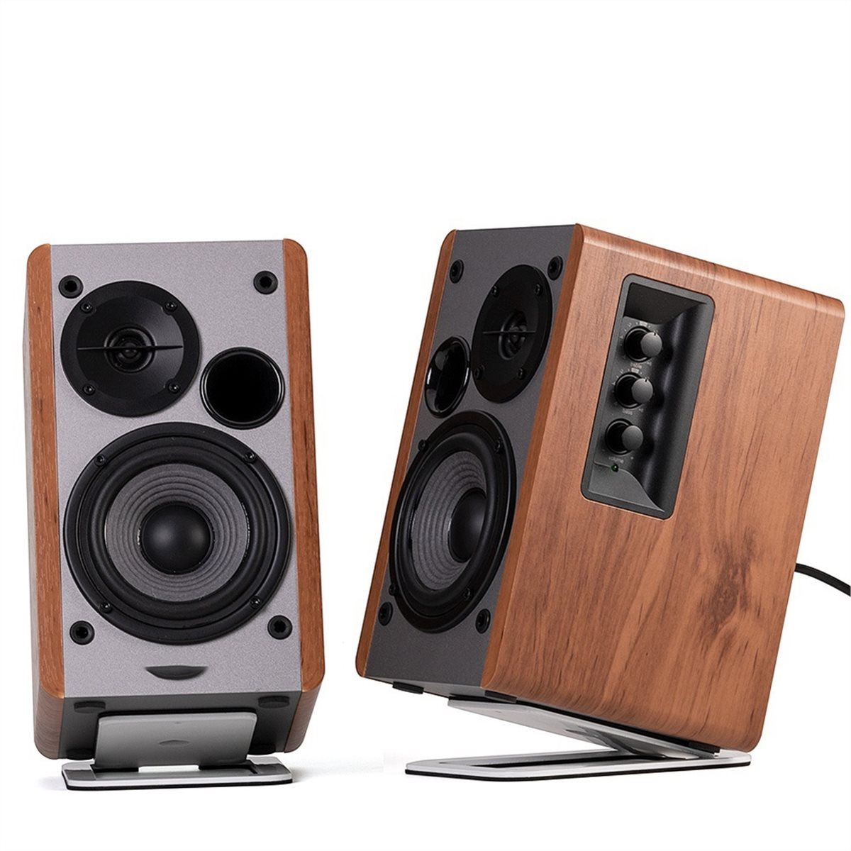 2個のデスクトップスピーカースタンド、中型ブックシェルフスピ - Speaker Desk Setup のレビューと価格