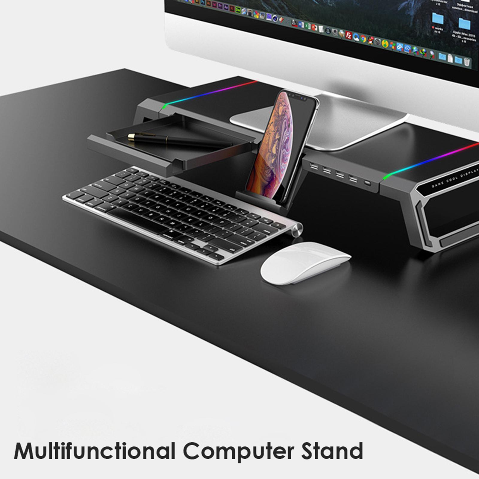 4つのUSBポートとスマートフォンホルダーを備えた、折りたた - Desk Setup Monitor And Laptop のレビューと価格