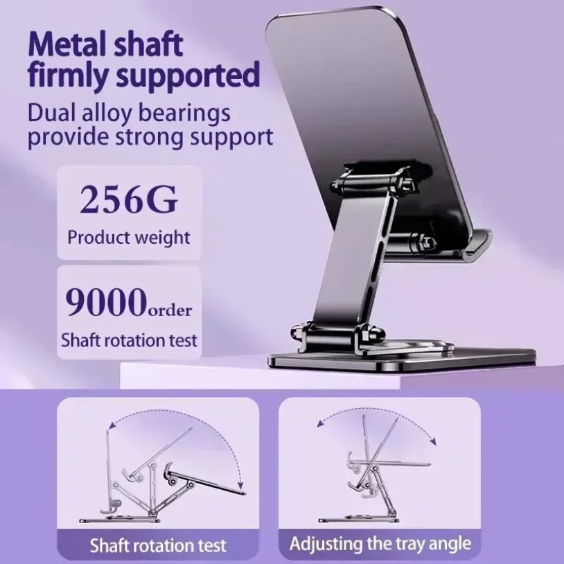 ユニバーサルメタル360 °   回転可能な電話タブレットス - Desk Setup Table のレビューと価格
