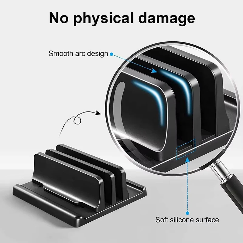 4 in 1 垂直ラップトップスタンド 調節可能な幅幅 省ス - Vertical Laptop Stand のレビューと価格