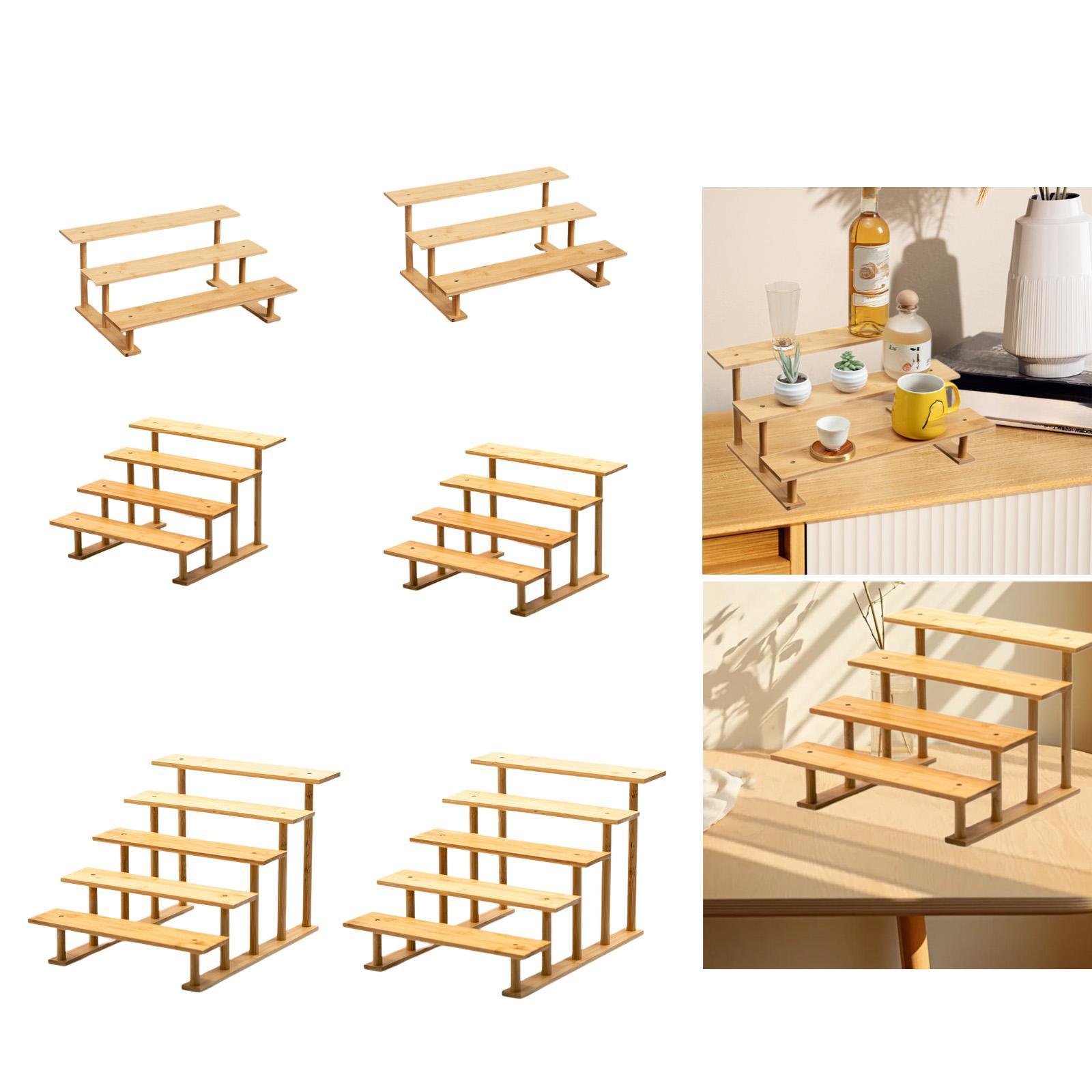 木製のジュエリー展示スタンド。香水、イヤリング、ネックレス、 - Desk Setup Shelves のレビューと価格