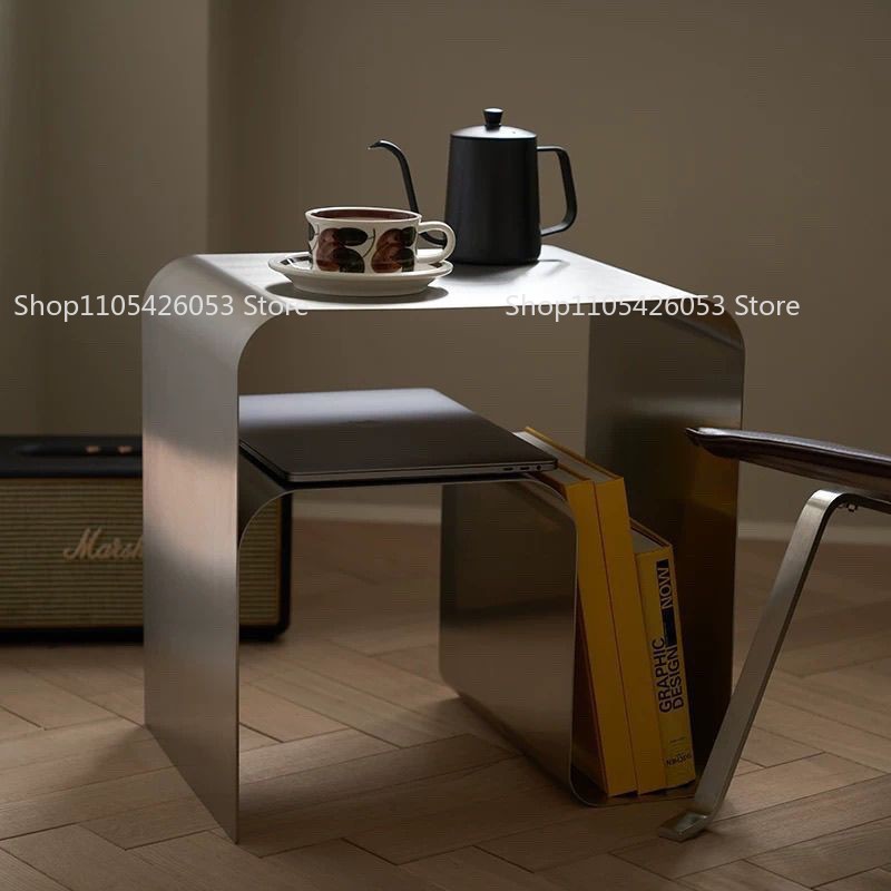 中世、バウハウス、ステンレス鋼、サイドテーブル、クリエイティ - Desk Setup Shelves のレビューと価格