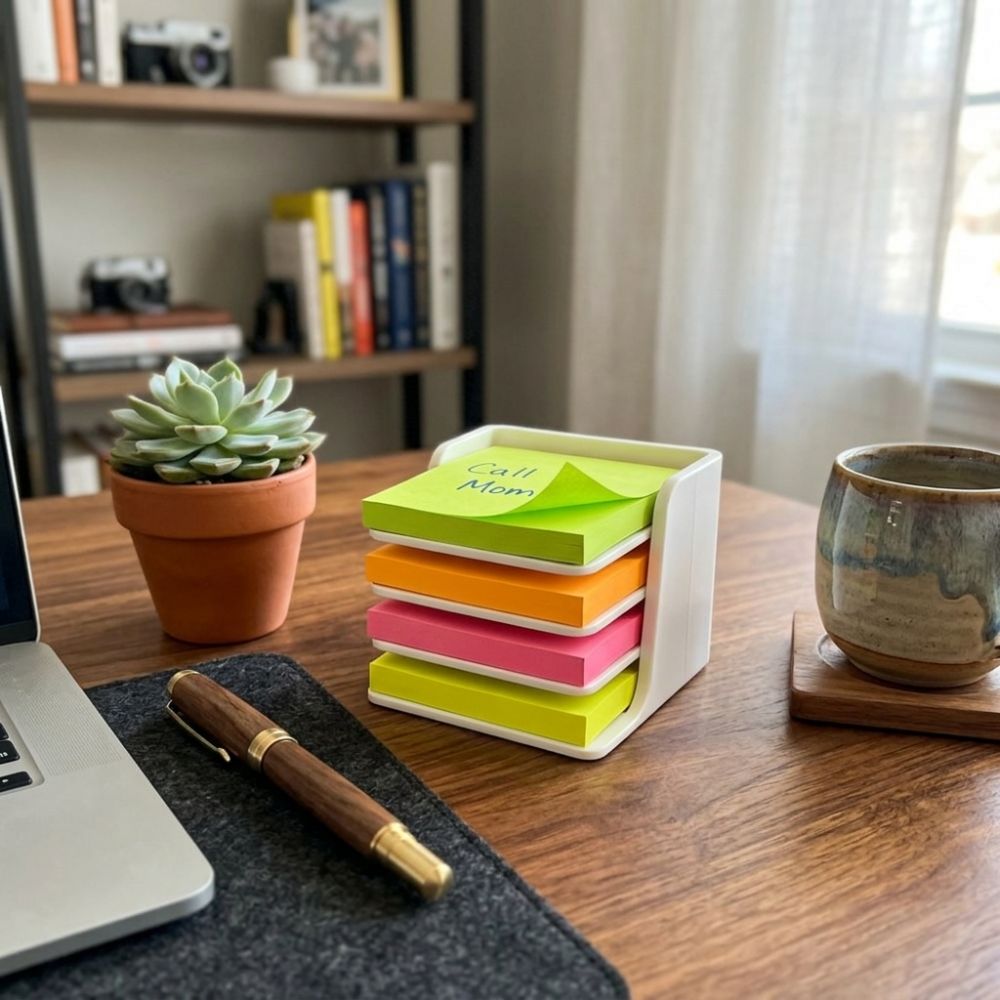 積み重ね可能な付箋ホルダー、層分けされた安定したベース、メモ - Sticky Memo Holder のレビューと価格