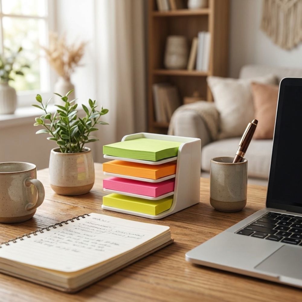 積み重ね可能な付箋ホルダー、層分けされた安定したベース、メモ - Sticky Memo Holder のレビューと価格