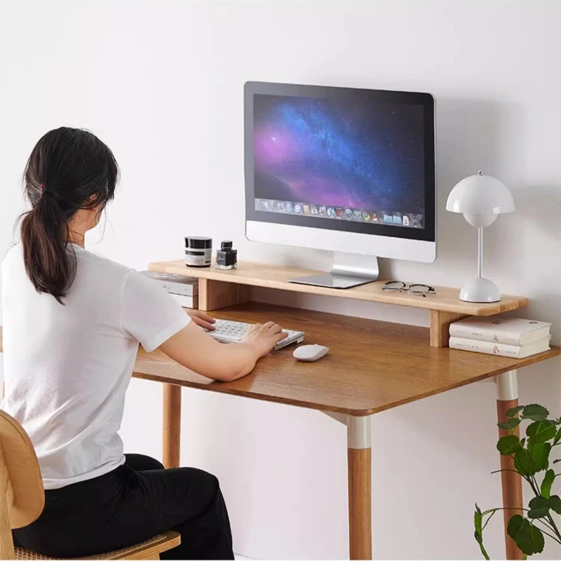 人間工学に基づいたデスクセットアップのための木製モニタースタ - Desk Setup Monitor And Laptop のレビューと価格