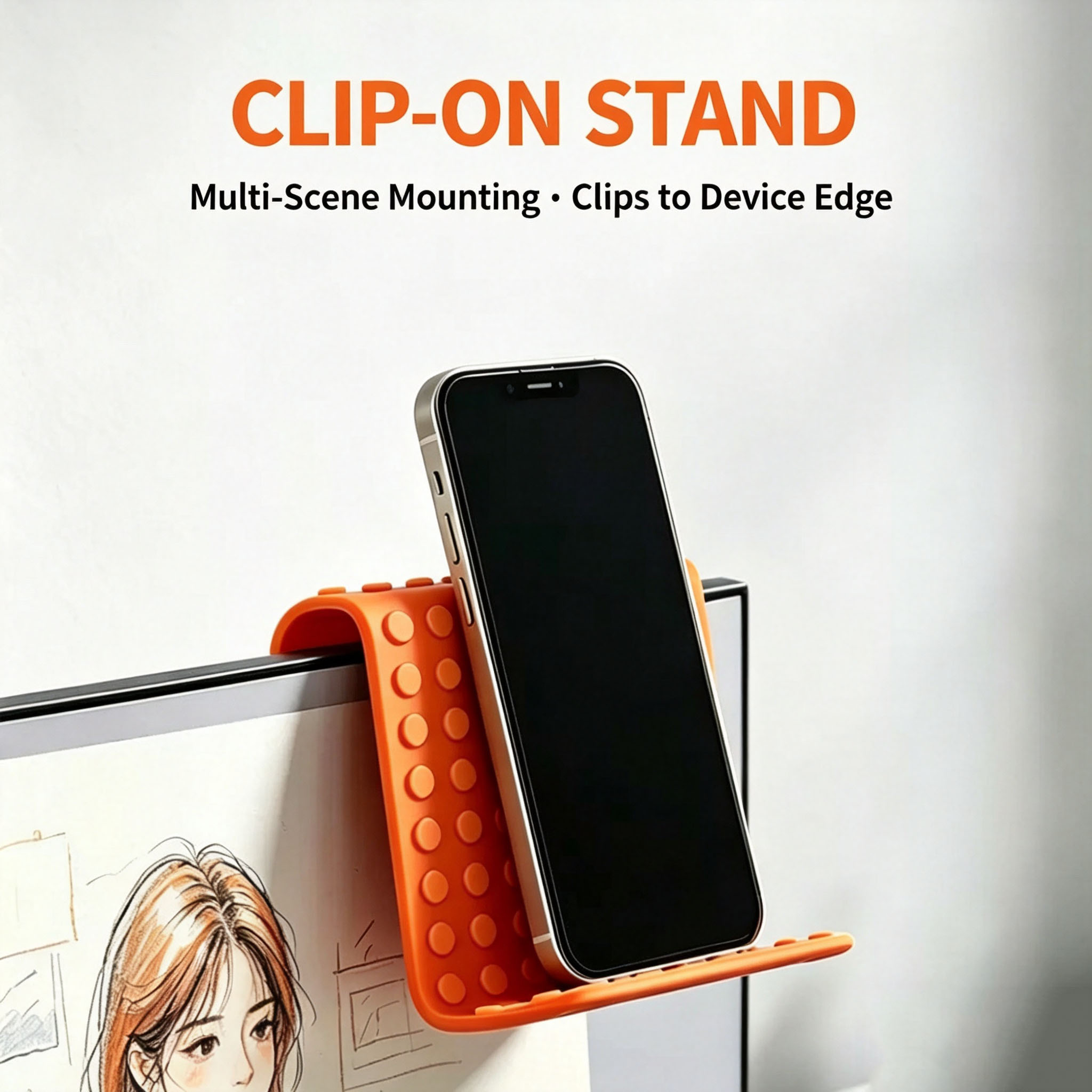 携帯用ユニバーサル携帯電話スタンド、角度調整可能なシリコン製 - Desk Setup Table のレビューと価格