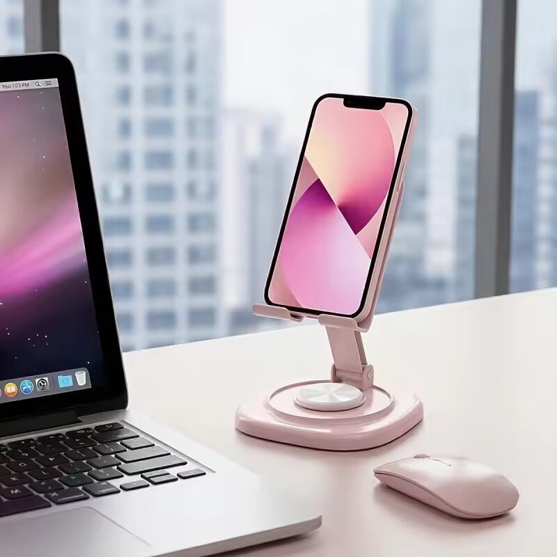 360度回転可能折りたたみ式デスクトップ電話スタンドポータブ - Desk Setup Table のレビューと価格