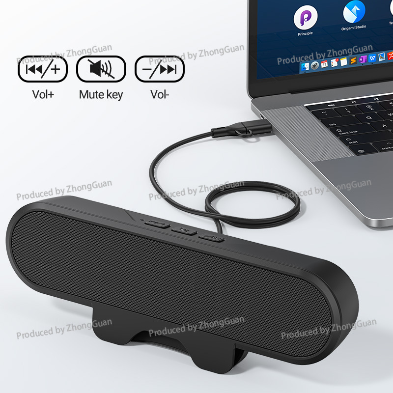 Mz-630 クリップオンPCスピーカーバー、省スペースデス - Speaker Desk Setup のレビューと価格