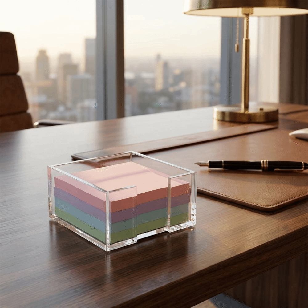 透明付箋ホルダー多機能クリスタルクリアメモ帳ホルダーデスク整 - Sticky Memo Holder のレビューと価格