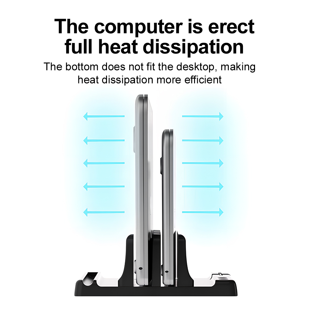 4in1 ラップトップスタンド垂直調整可能な幅省スペースデス - Vertical Laptop Stand のレビューと価格