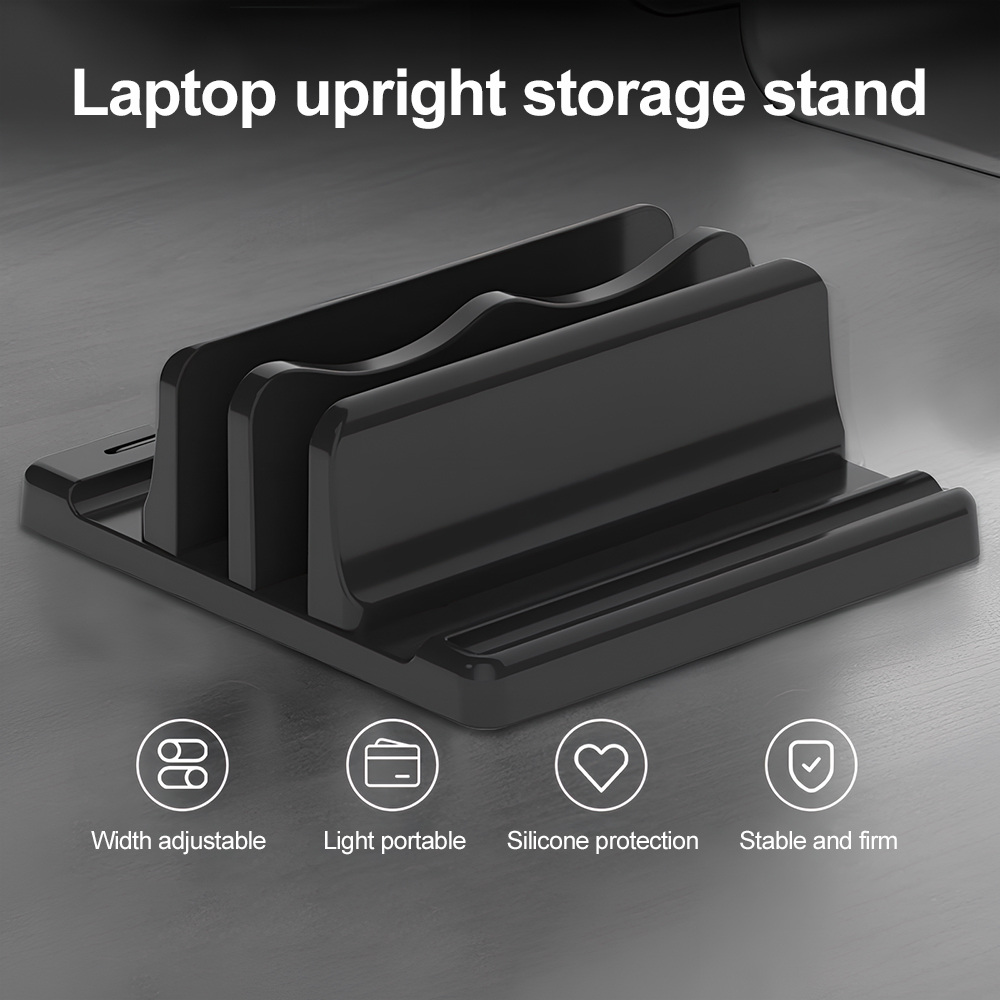 4in1 ラップトップスタンド垂直調整可能な幅省スペースデス - Vertical Laptop Stand のレビューと価格