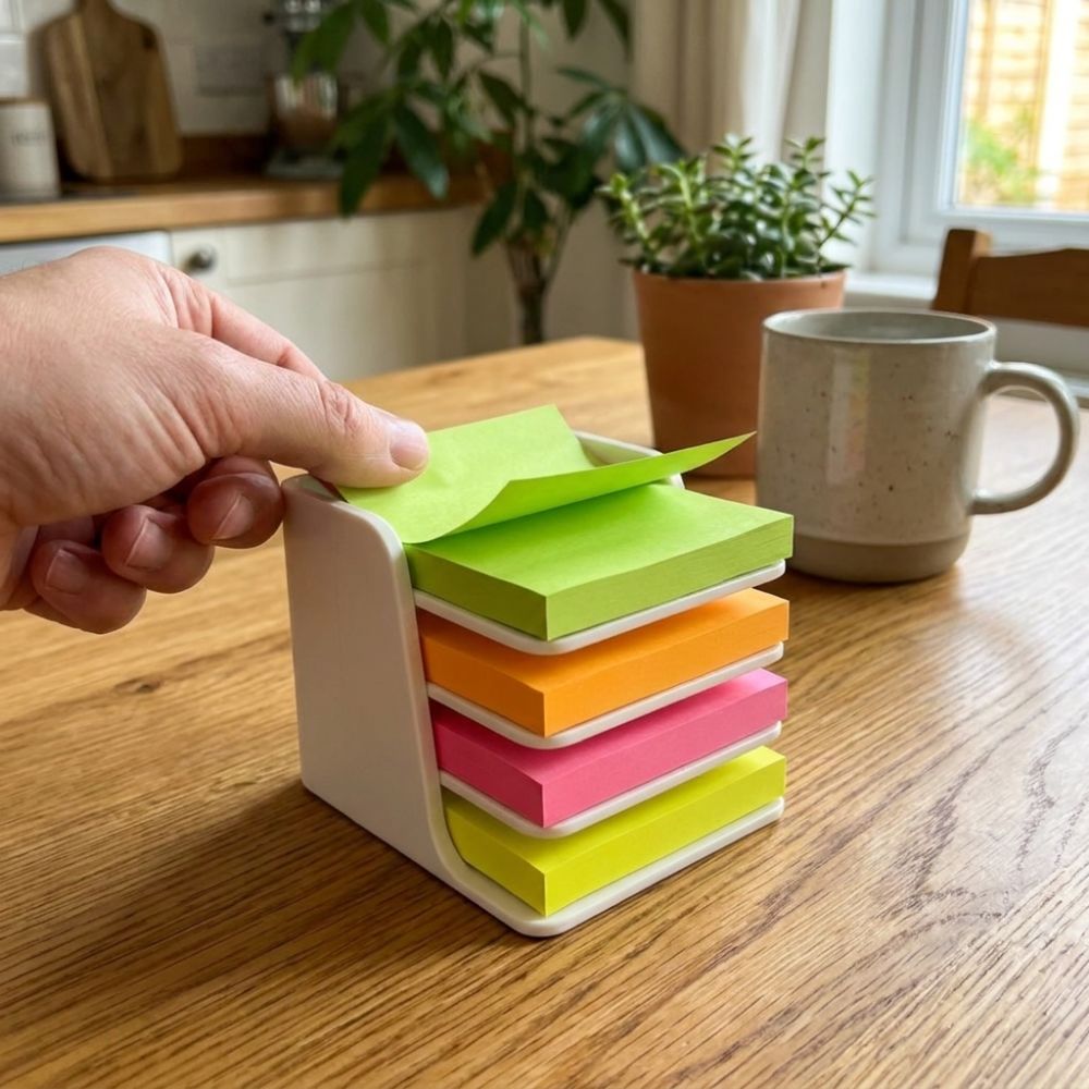 積み重ね可能な付箋ホルダー、層分けされた安定したベース、メモ - Sticky Memo Holder のレビューと価格