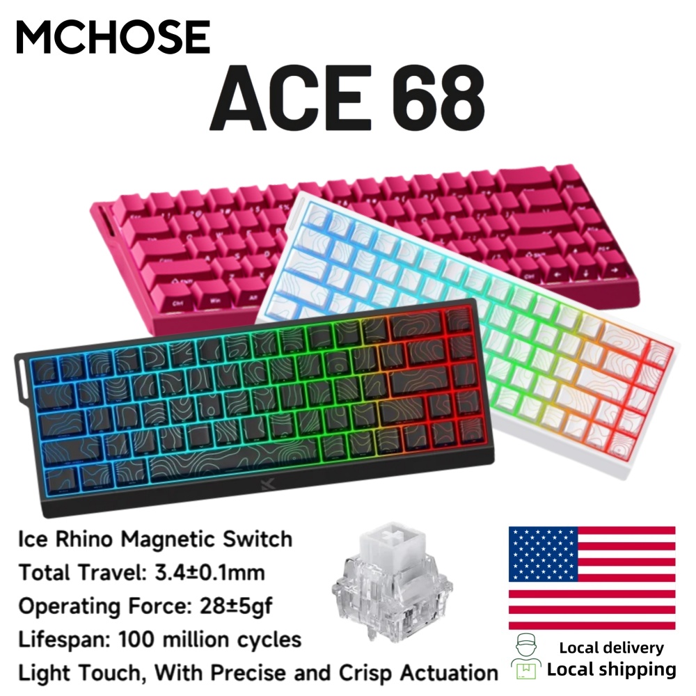 MCHOSE ACE 68 磁気スイッチゲーミングキーボード - Desk Setup Programmer のレビューと価格