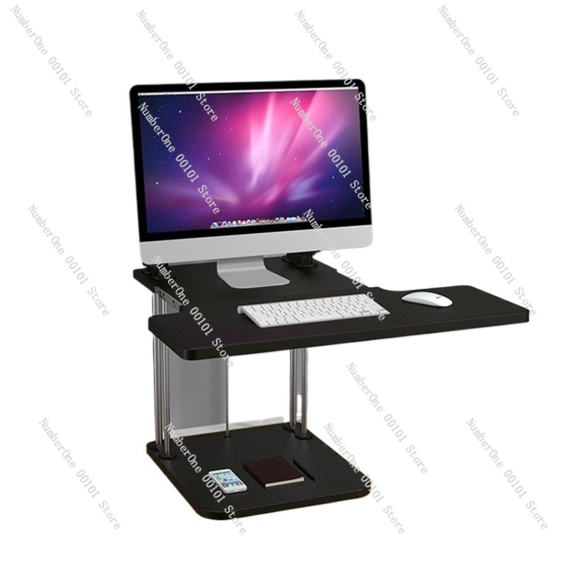デスクトップワークステーション用の高さ調節可能なスタンディン - Desk Setup Monitor And Laptop のレビューと価格