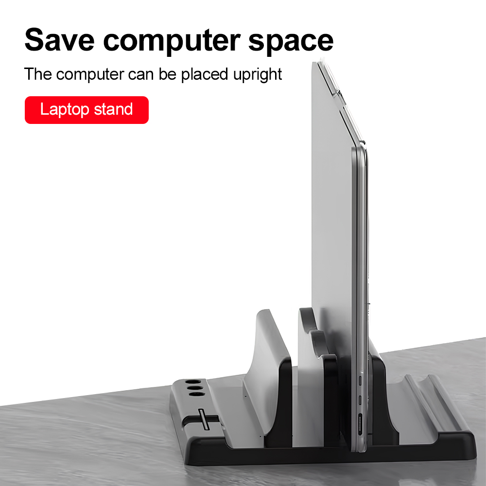 オフィス ABS ラップトップスタンド 垂直に置くとデスクス - Vertical Laptop Stand のレビューと価格