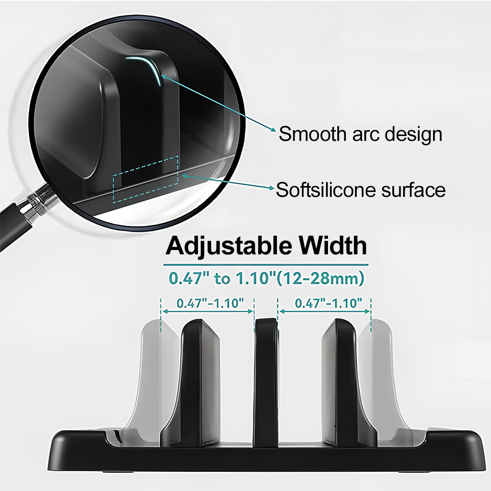 オフィス ABS ラップトップスタンド 垂直に置くとデスクス - Vertical Laptop Stand のレビューと価格