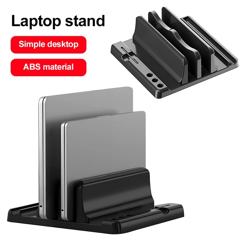 縦型ノートパソコンスタンド 多スロットノートブック収納ホルダ - Vertical Laptop Stand のレビューと価格