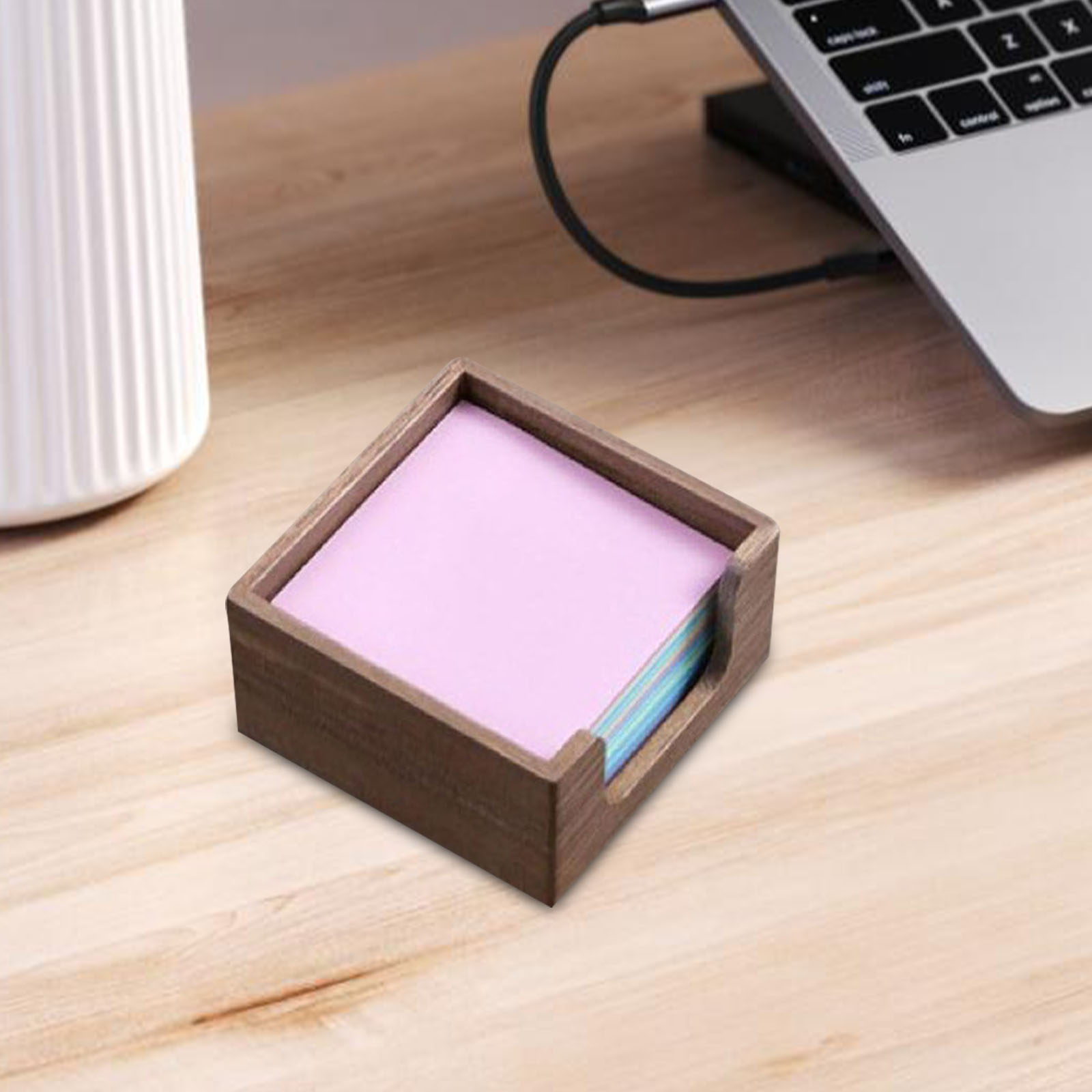 アカシアウッド付箋ホルダー、メモパッドホルダー多目的頑丈で素 - Sticky Memo Holder のレビューと価格