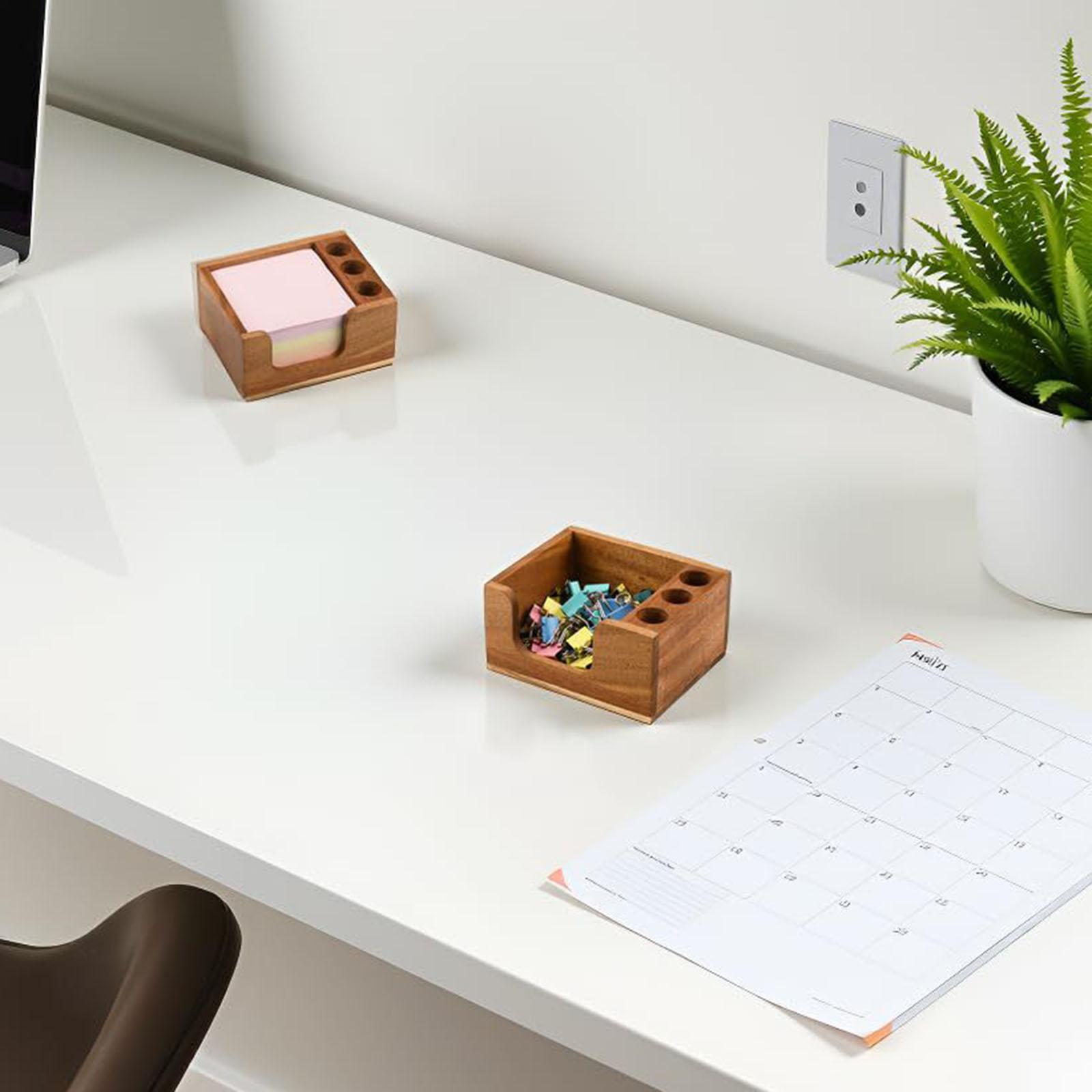 アカシアウッド付箋ホルダー、メモパッドホルダー多目的頑丈で素 - Sticky Memo Holder のレビューと価格