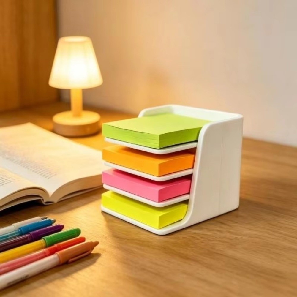 積み重ね可能な付箋ホルダー プラスチック製レイヤー分割メモパ - Sticky Memo Holder のレビューと価格