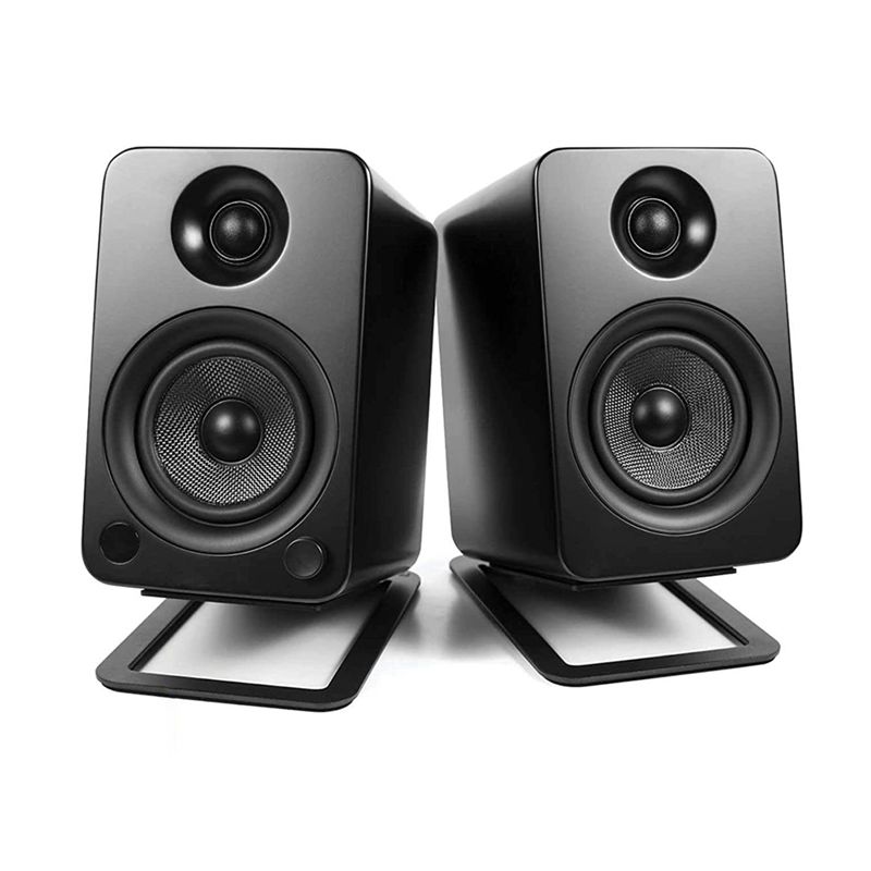 ABLL-2個のデスクトップスピーカースタンド、ミディアムブ - Speaker Desk Setup のレビューと価格
