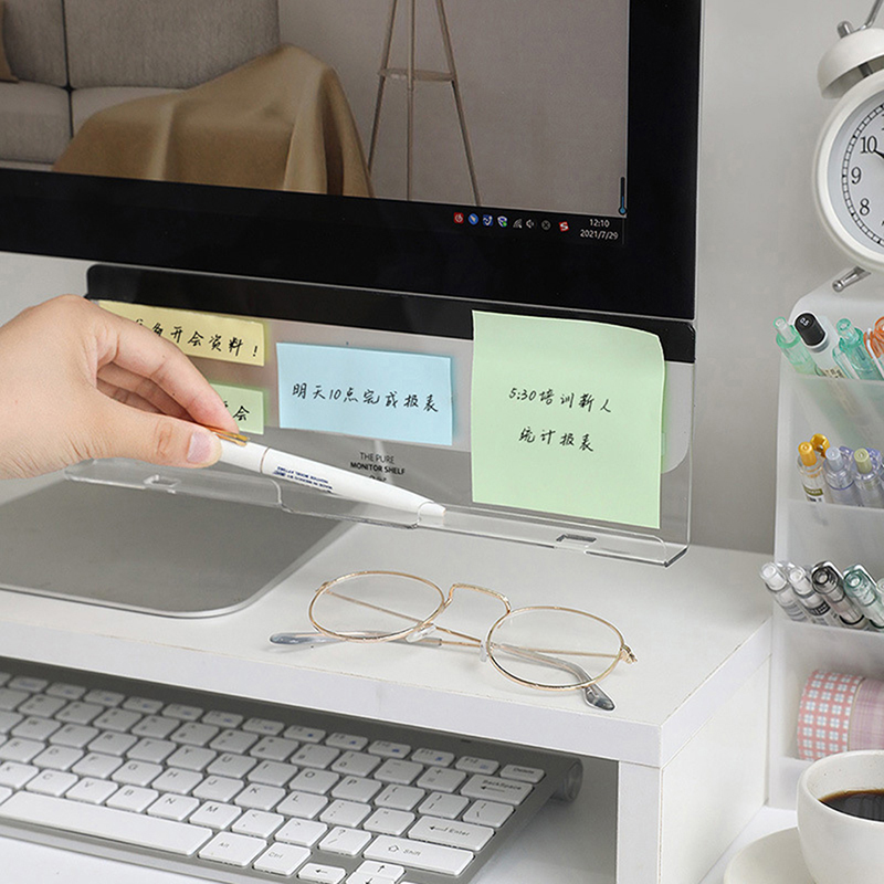 付箋用クリエイティブアクリルモニターメッセージメモボード透明 - Sticky Memo Holder のレビューと価格