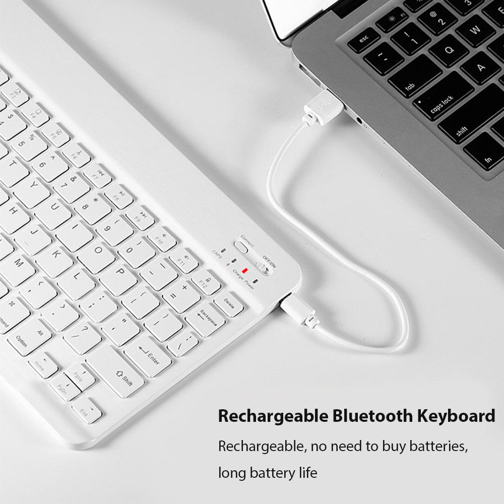 Bluetooth ワイヤレスキーボードユニバーサル携帯電話 - Desk Setup Ipad のレビューと価格