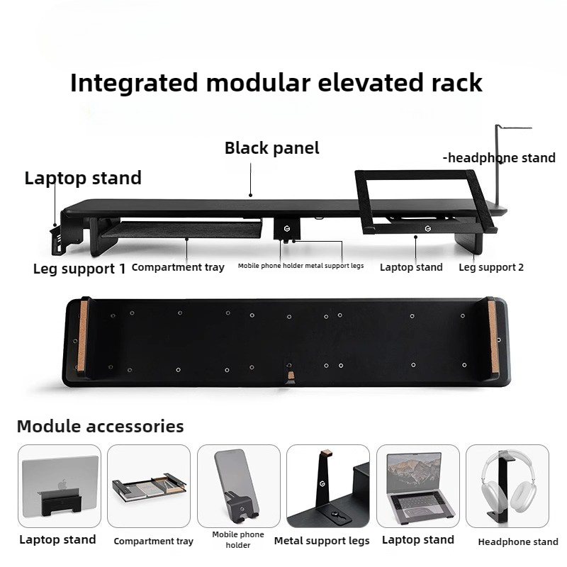 モジュラーモニターライザー スタンド 人間工学に基づいたデス - Desk Setup Monitor And Laptop のレビューと価格