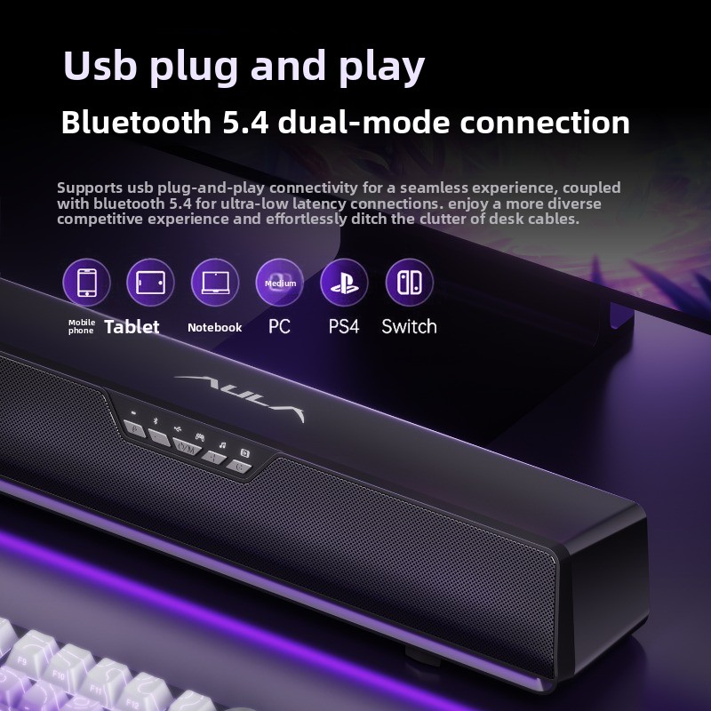 AULA GS6Pro eスポーツスピーカー Bluetoo - Speaker Desk Setup のレビューと価格