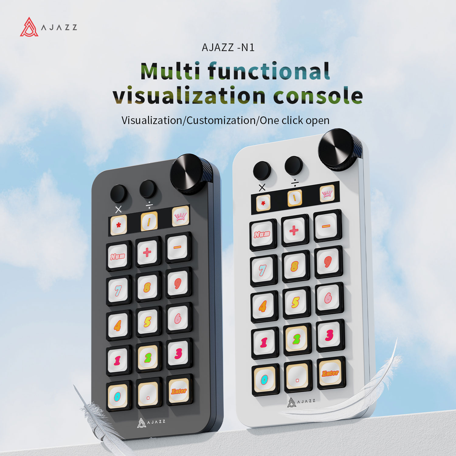 Ajazz N1 プログラマブルマクロキーボード多機能コンソ - Desk Setup Programmer のレビューと価格