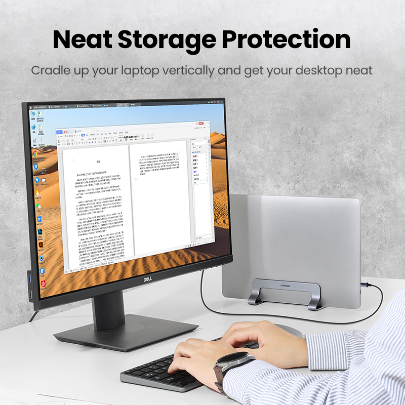 Ugreen-MacBook Air pro用の垂直ノートブ - Vertical Laptop Stand のレビューと価格