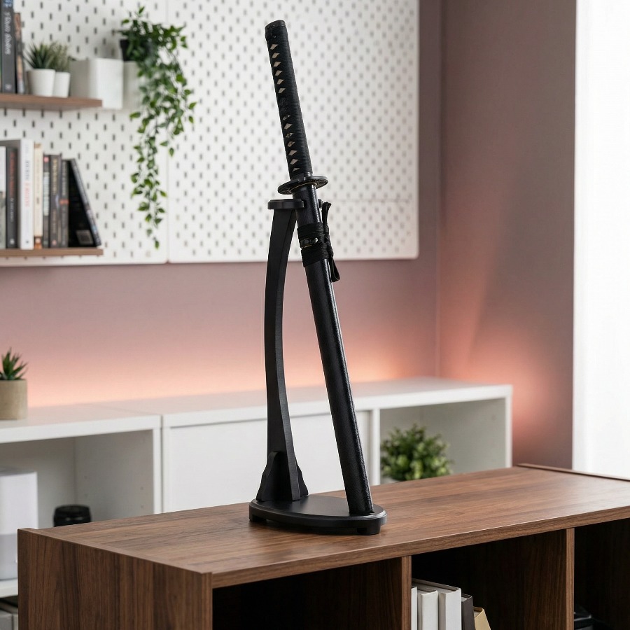 垂直刀スタンド剣棚サポートサーベルディスプレイラック単層デス - Desk Setup Shelves のレビューと価格