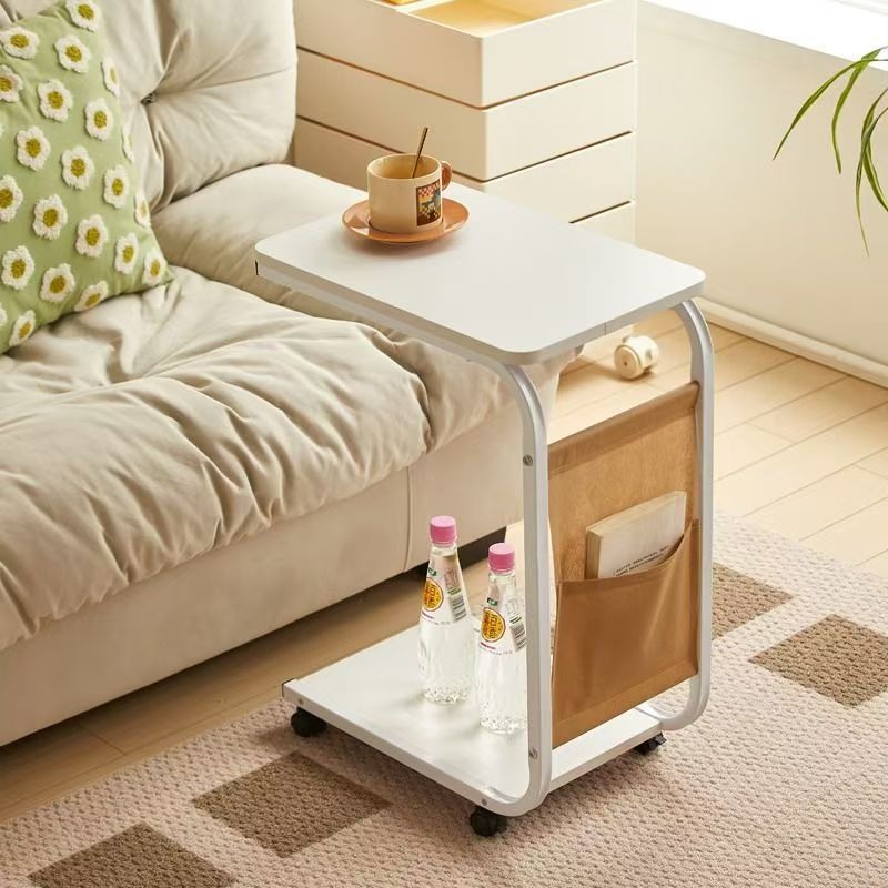 可動式サイドテーブル、寝室用、シンプルなベッドサイドテーブル - Desk Setup Shelves のレビューと価格