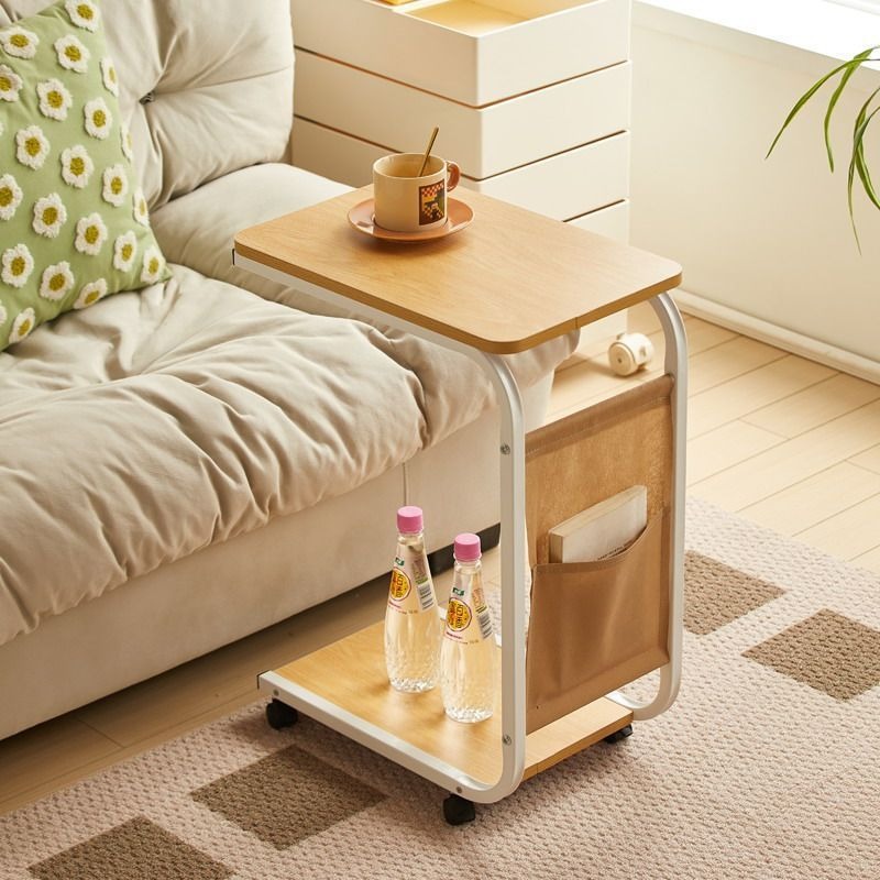 可動式サイドテーブル、寝室用、シンプルなベッドサイドテーブル - Desk Setup Shelves のレビューと価格