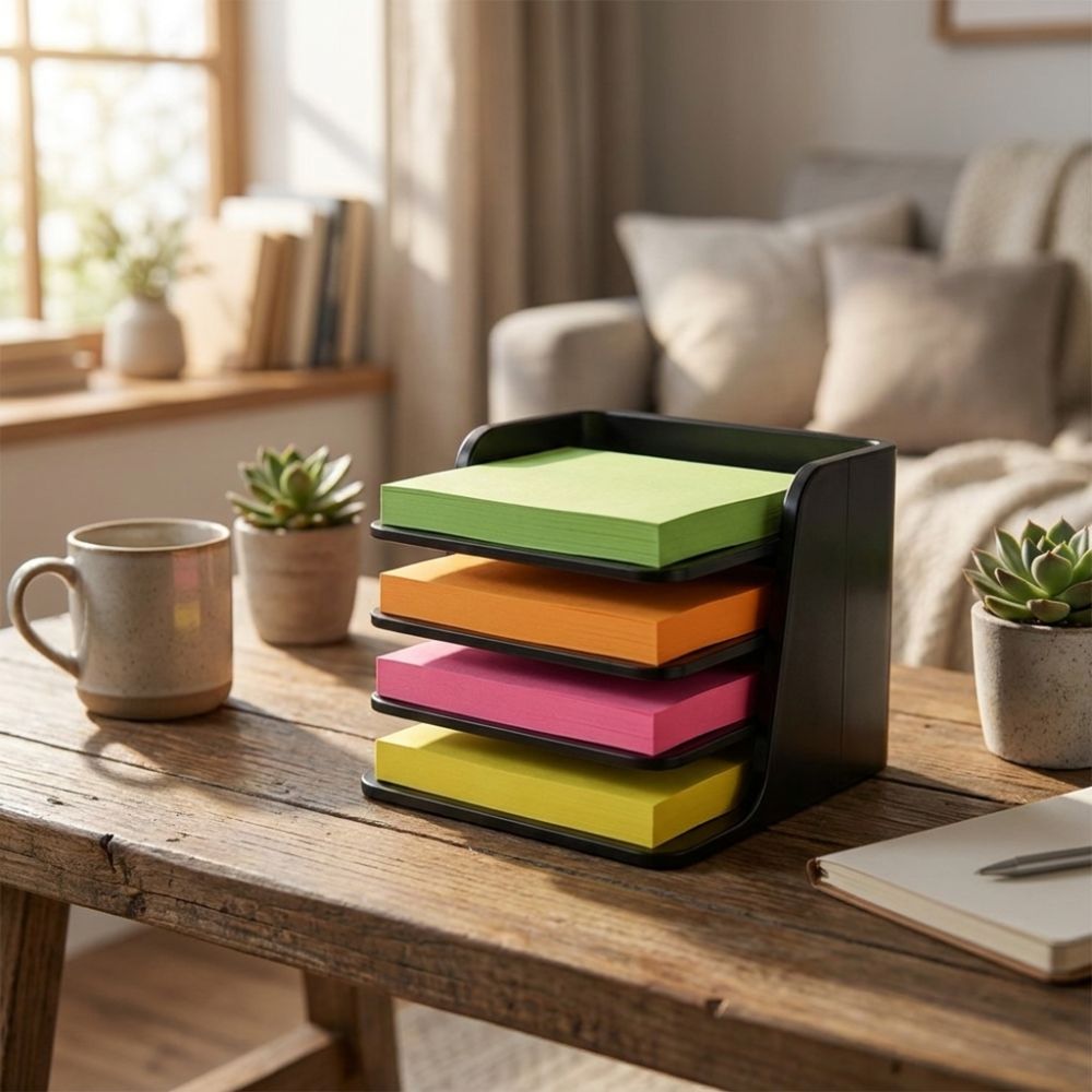積み重ね可能な付箋ホルダー プラスチック製安定ベース メモパ - Sticky Memo Holder のレビューと価格