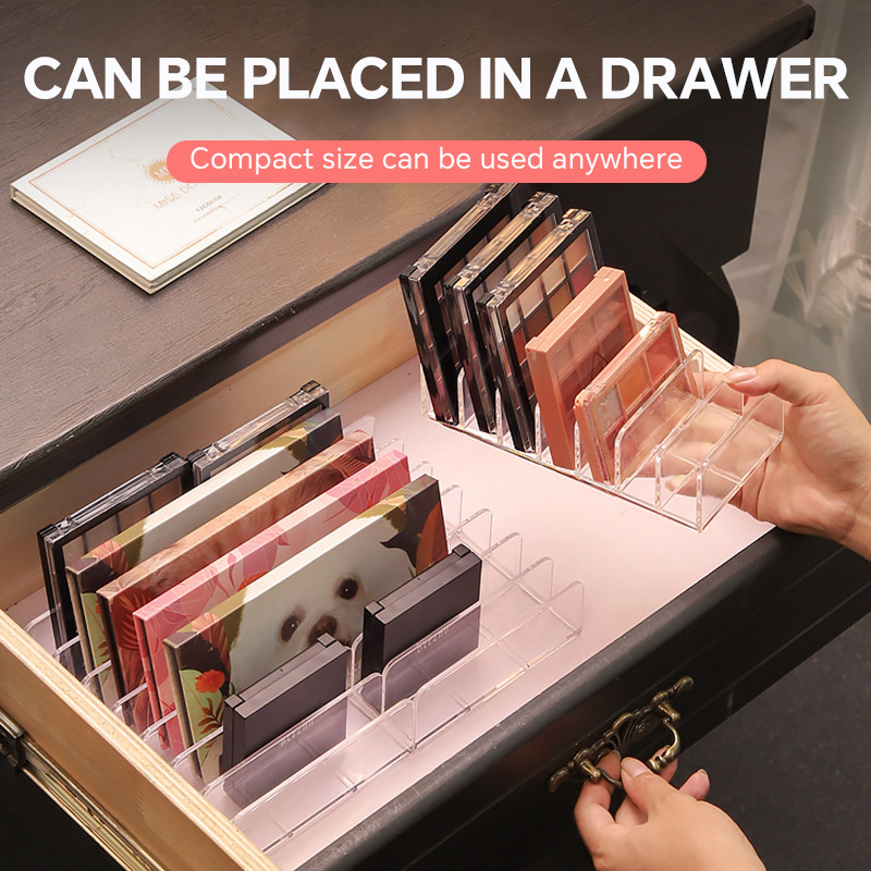 7 グリッドアクリルテーブル化粧品棚デスクトップ引き出しパー - Desk Setup Shelves のレビューと価格