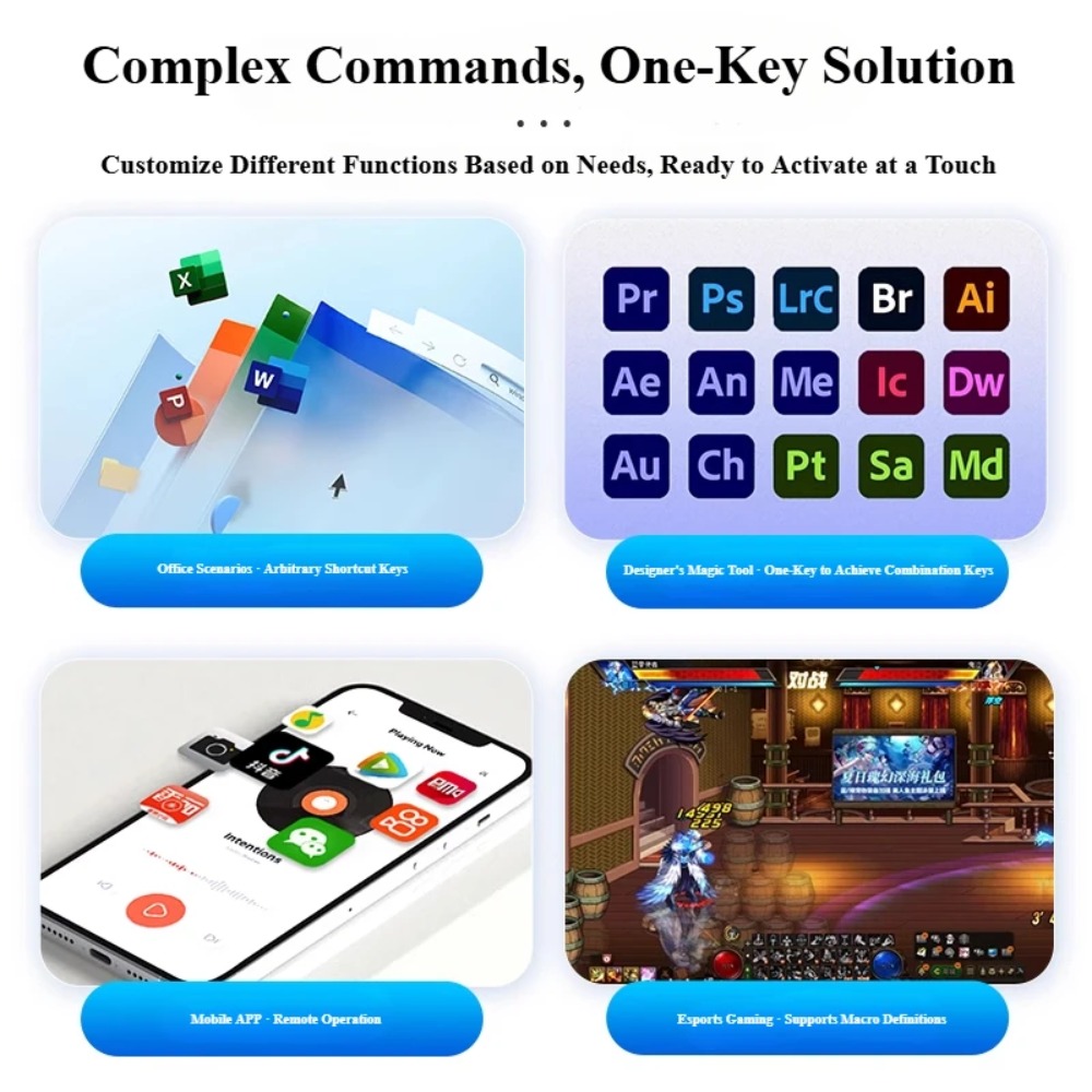 MK424Pro 4 キー Wireles ミニキーボードカ - Desk Setup Programmer のレビューと価格